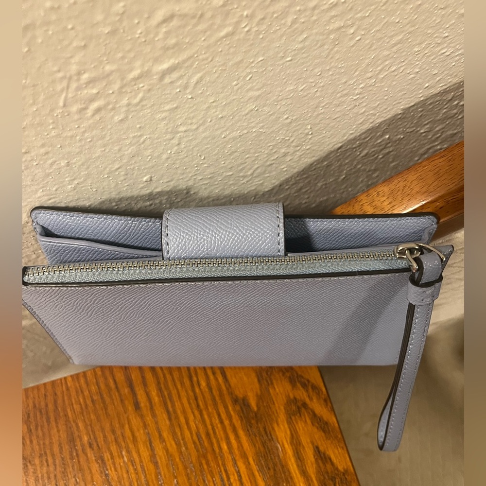 Coach Tech Wallet In Light Blue Signature Canvas - Picture 5 of 8